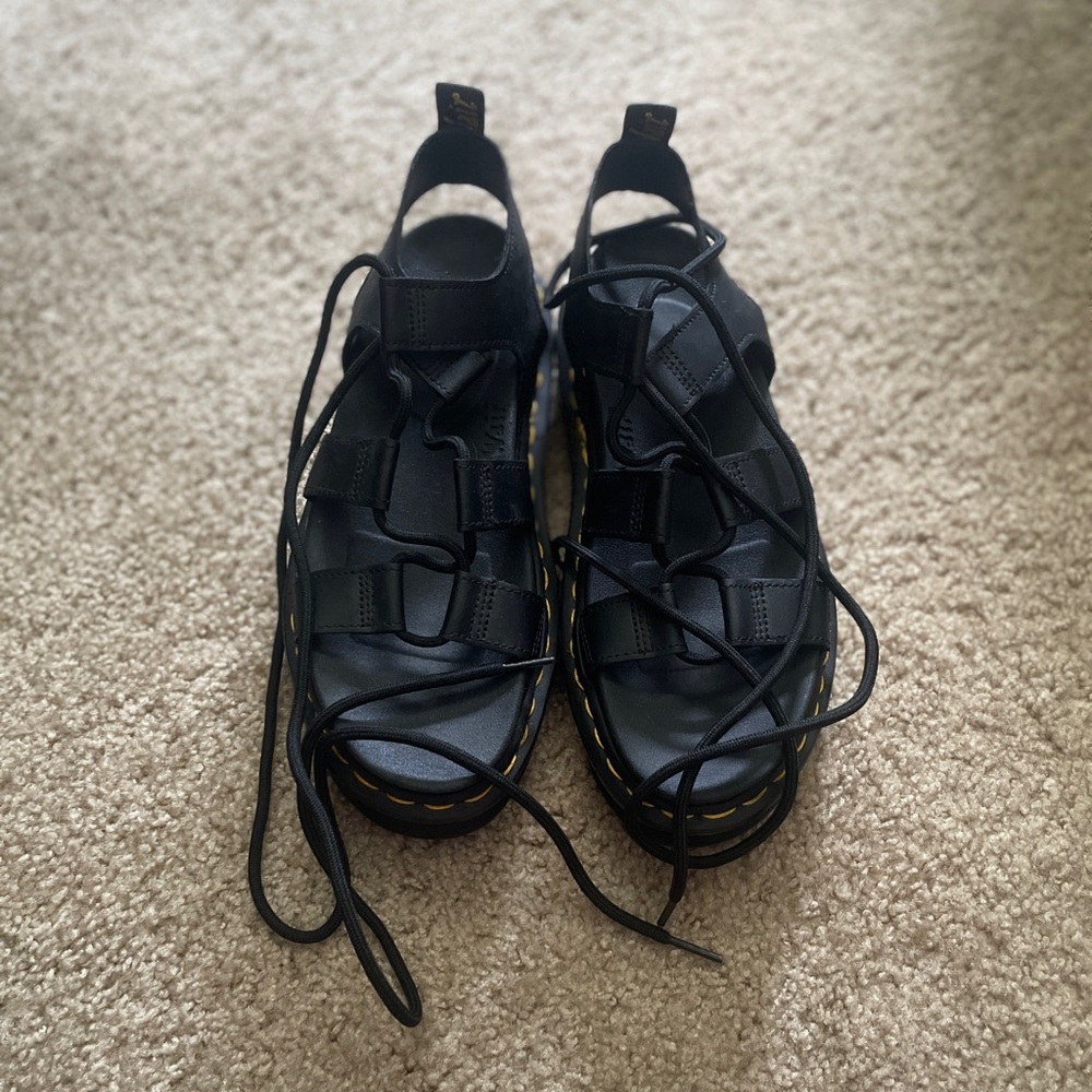 Dr. Martens Black Sandals Sleek Design